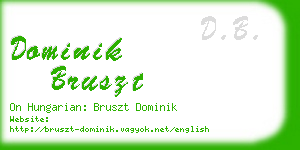 dominik bruszt business card